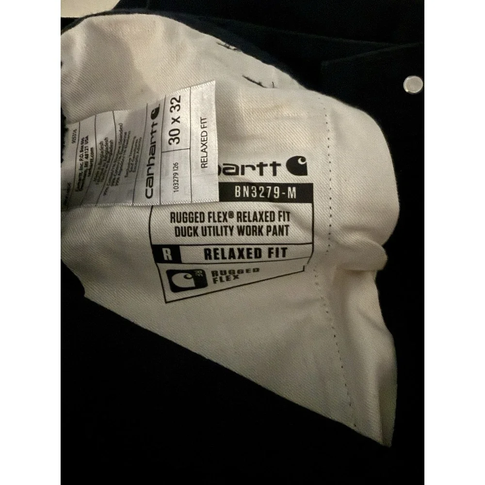 NWOT Carhartt‎ Rugged Flex Relaxed Fit Navy Blue Pants Men's Sz 30x32